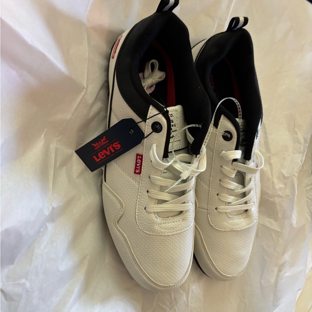 Levi's Men's White and Black Sneakers